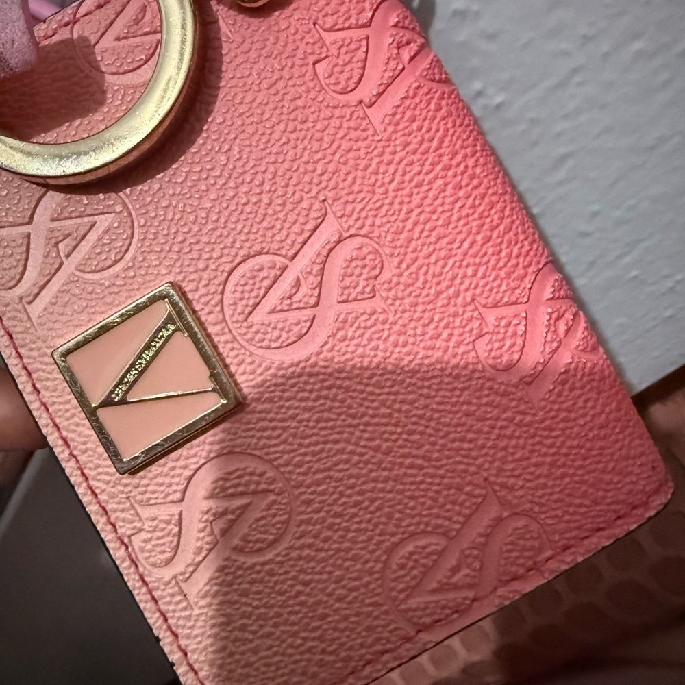 Pink Embossed Card Holder